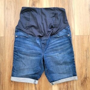 Isabel Maternity Bermuda Denim Shorts, Size 6